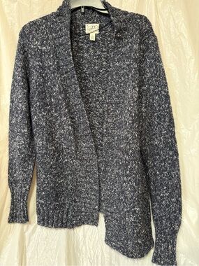 St. John's Bay Navy Marled Open-Front Sweater Cardigan size large